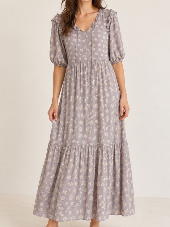 Calista Dresses & Skirts - Calista Lavender Floral Maxi Dress Women's Sz. S